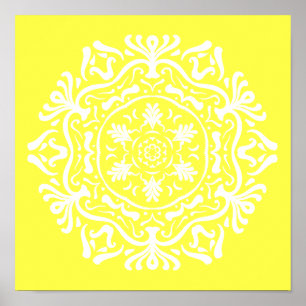 Lemon Mandala Poster
