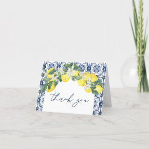 Lemon Mediterranean Blank Thank You Card