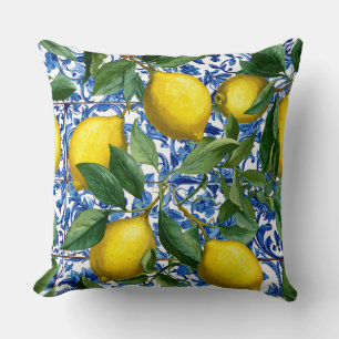 Lemon Mediterranean Decorative Throw Pillow 