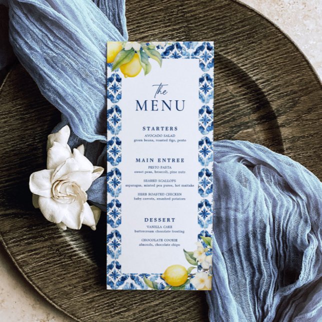 Lemon Mediterranean Summer Wedding Menu (Creator Uploaded)