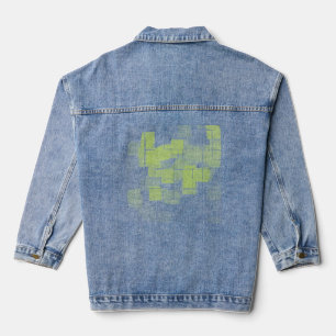 "Lemon Meringue" Geometric Art Denim Jacket