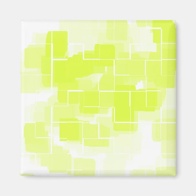 "Lemon Meringue" Geometric Art Magnet (Front)