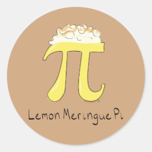 Lemon Meringue Pi Cute Math Pi Day Stickers