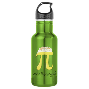 Lemon Meringue Pi Day Cute Math Green Water Bottle