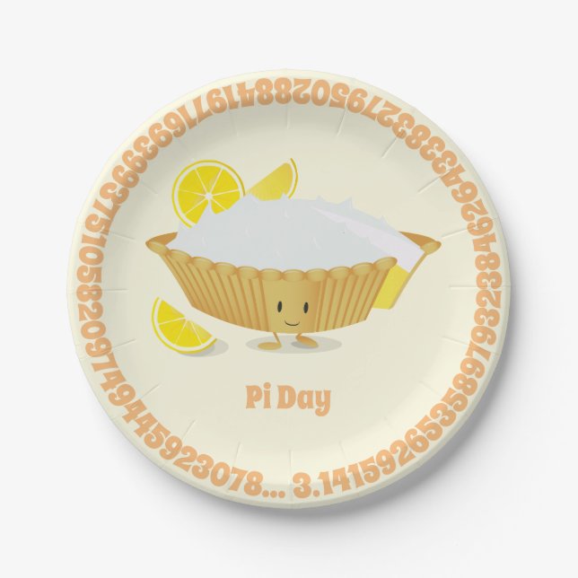 Lemon Meringue Pie Pi Day | Paper Plate (Front)
