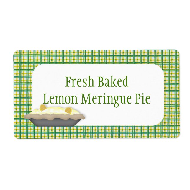 Lemon Meringue Pie Product Label (Front)