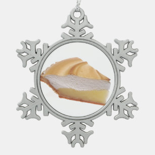 Lemon Meringue Pie Snowflake Pewter Christmas Ornament