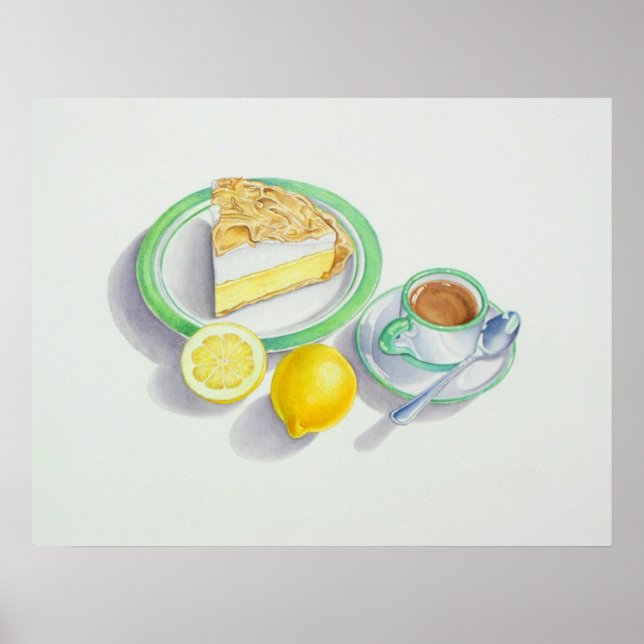 Lemon Meringue Pie with Espresso Poster (Front)