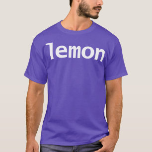 Lemon Minimal Food Typography White Text T-Shirt