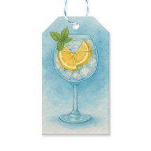Lemon & Mint G&T — Watercolor Cocktail