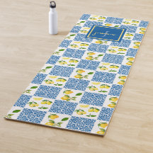 Lemon Monogram Name French Country Tile Pattern