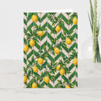 Lemon Moroccan Tile Card