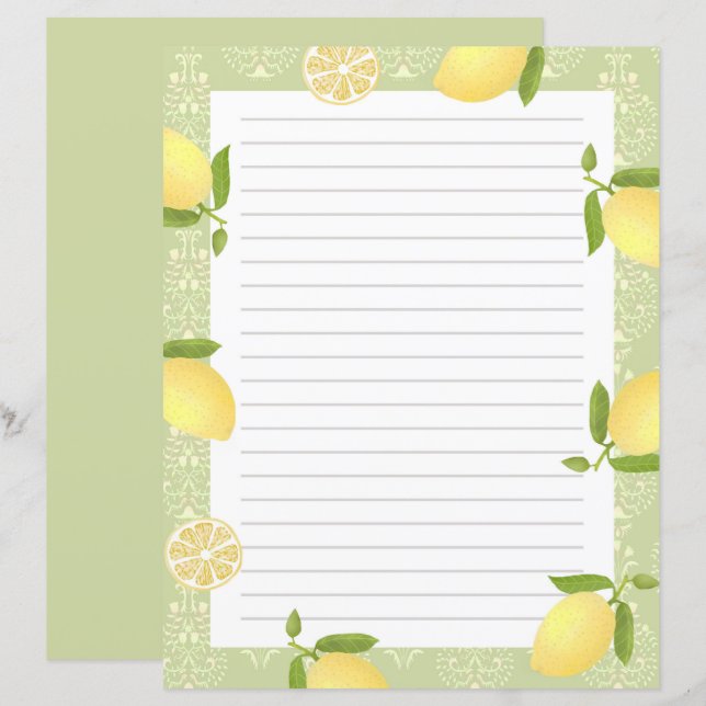 Lemon Motif  Love Green (Front/Back)