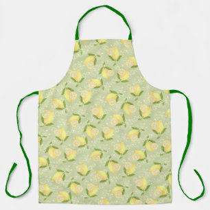Lemon Motif  Love Olive Apron