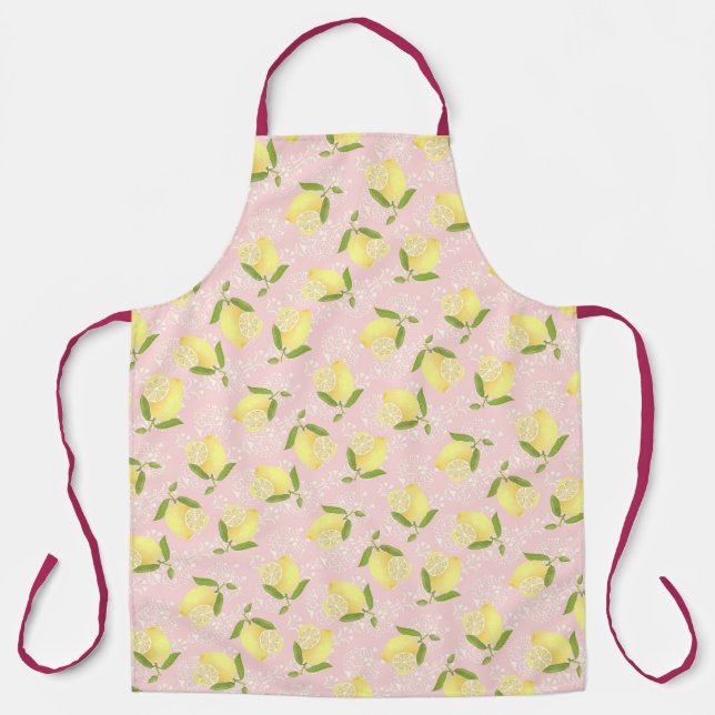 Lemon Motif  Love Peach Apron (Front)