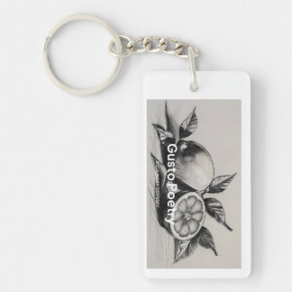 Lemon & Orange Gusto Poetry Key Ring