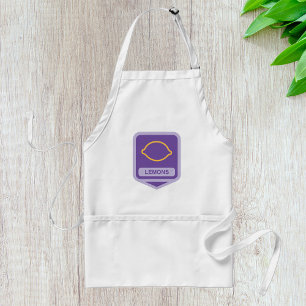 Lemon Outline Purple and Yellow Fruit Standard Apron