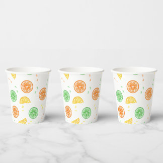 Lemon paper glass cups