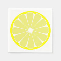 Lemon Paper Party Napkins