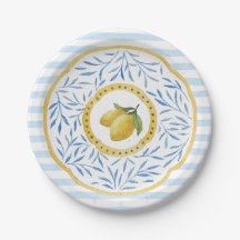 Lemon Party Plate for Kids Birthday