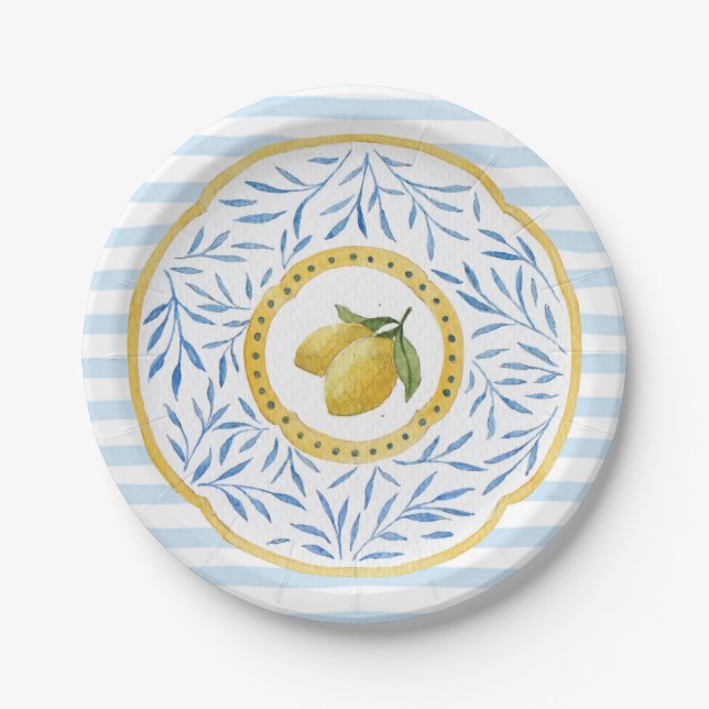 Lemon Party Plate for Kids Birthday (Front)