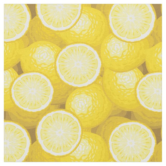 Lemon Pattern 2 Fabric (Close Up)