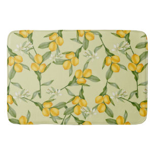 Lemon Pattern Bath Mat