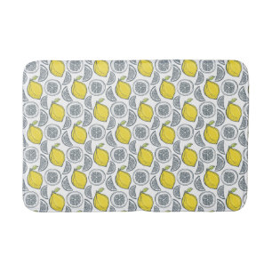 Lemon Pattern bath mats