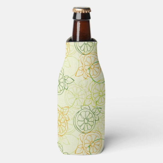 Lemon Pattern Bottle Cooler (Bottle Front)