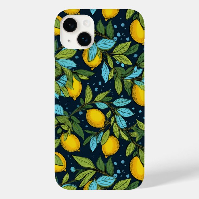 Lemon Pattern Case-Mate iPhone Case (Back)