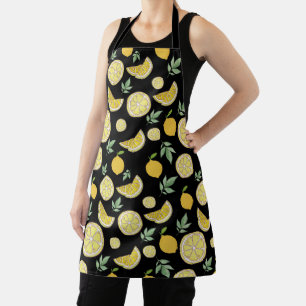 Lemon Pattern Citrus Apron