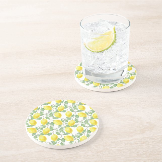 Lemon Pattern   Coaster (Side)