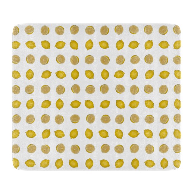 Lemon Pattern Cutting Board (Front)