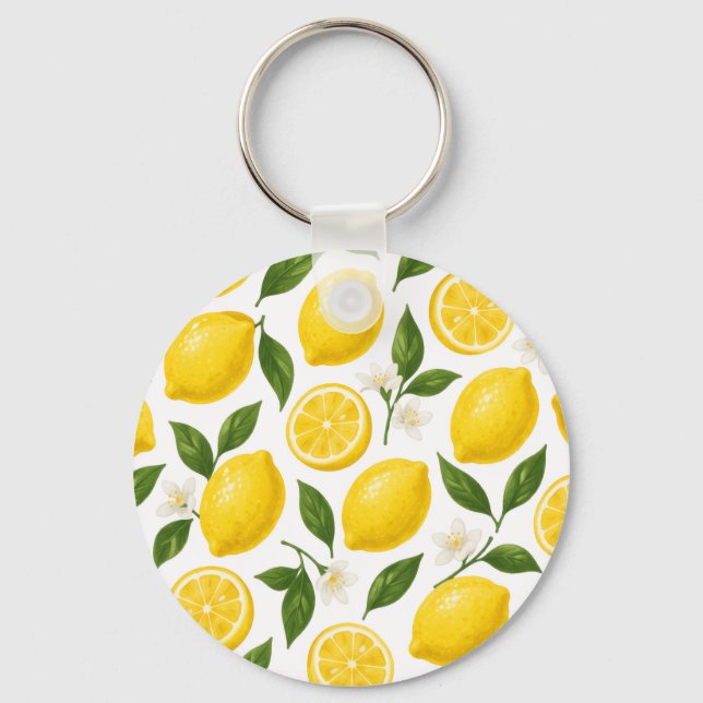 Lemon pattern design  key ring (Front)