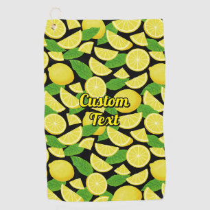 Lemon Pattern Golf Towel