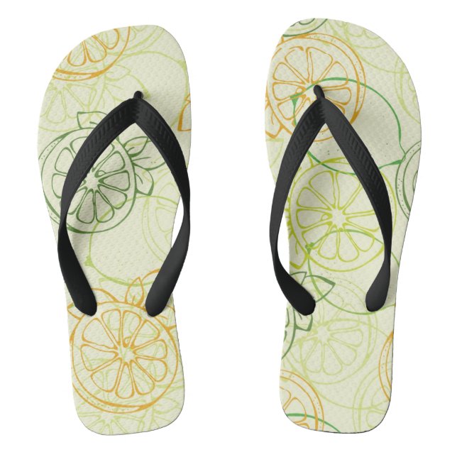 Lemon Pattern Jandals (Footbed)