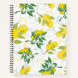 lemon pattern notebook