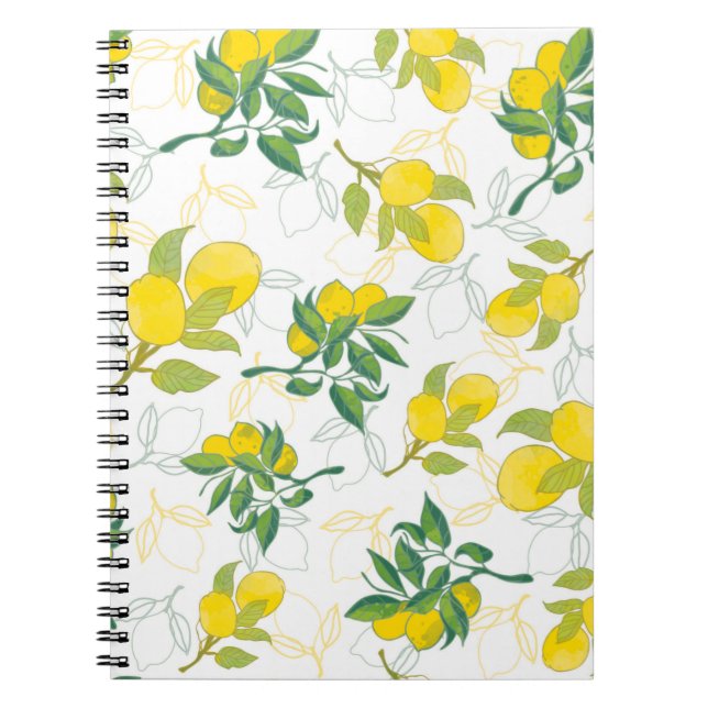 lemon pattern notebook (Front)