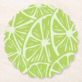 Lemon pattern paper coaster