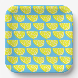 Lemon Pattern Paper Plate