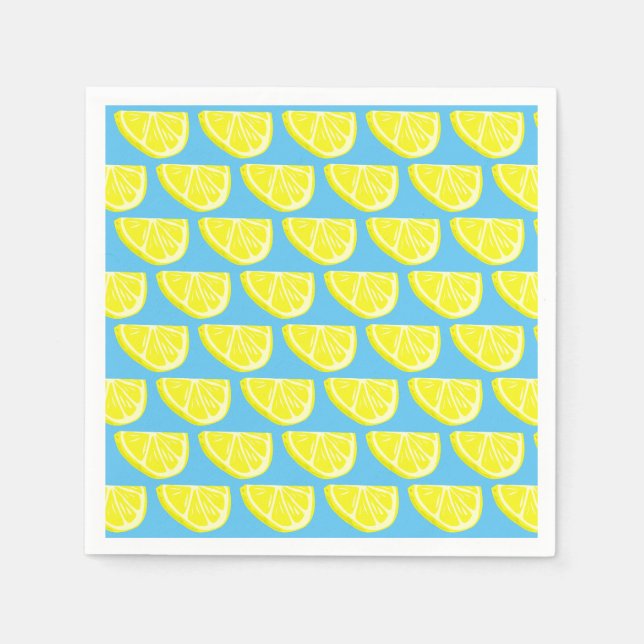 Lemon Pattern Paper Plate Napkin (Front)