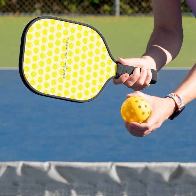 Lemon Pattern Personalise with your text Pickleball Paddle (Insitu)