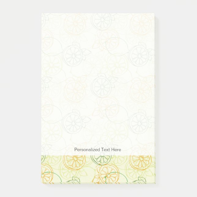 Lemon Pattern Post-it Notes (Front)