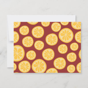 Lemon pattern postcard