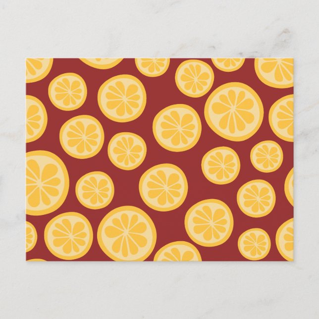 Lemon pattern postcard (Front)