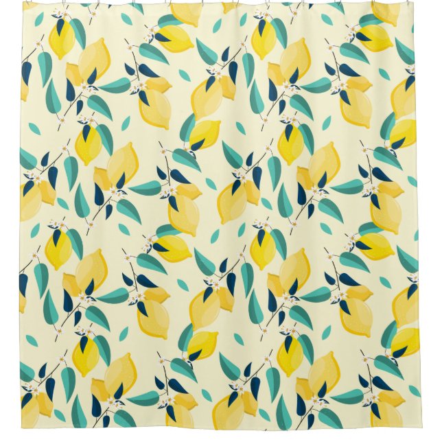 Lemon Pattern Shower Curtain (Front)
