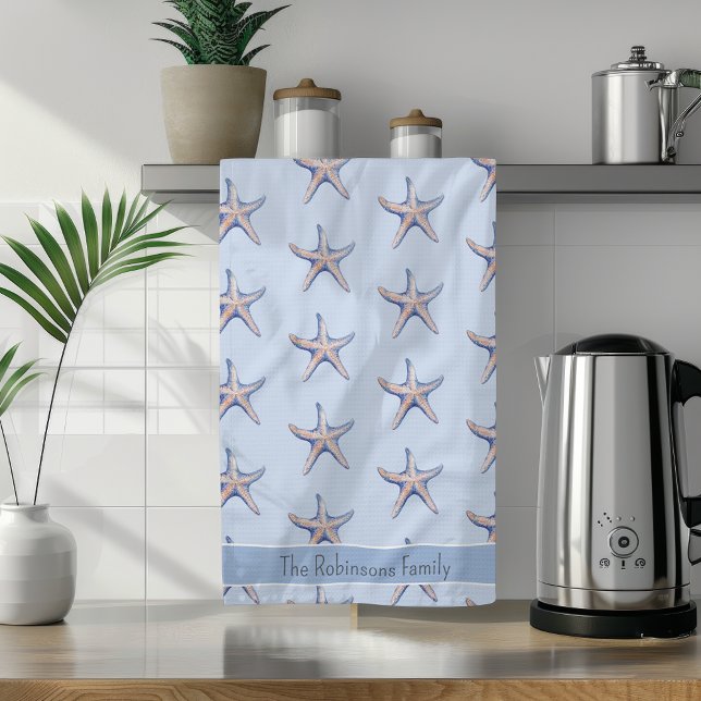 Lemon Pattern Tropical Fruit Custom Family Name Tea Towel (Creator Uploaded)