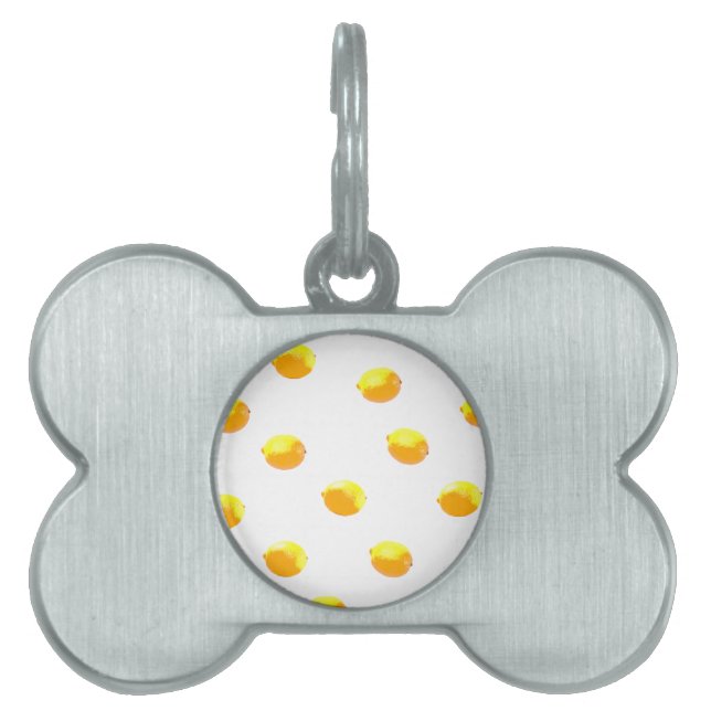 lemon pattern version 1 pet name tag (Front)