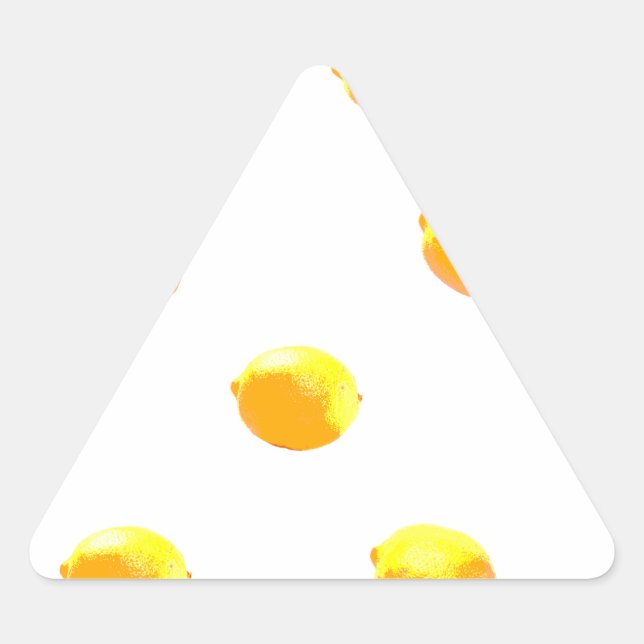 lemon pattern version 1 triangle sticker (Front)