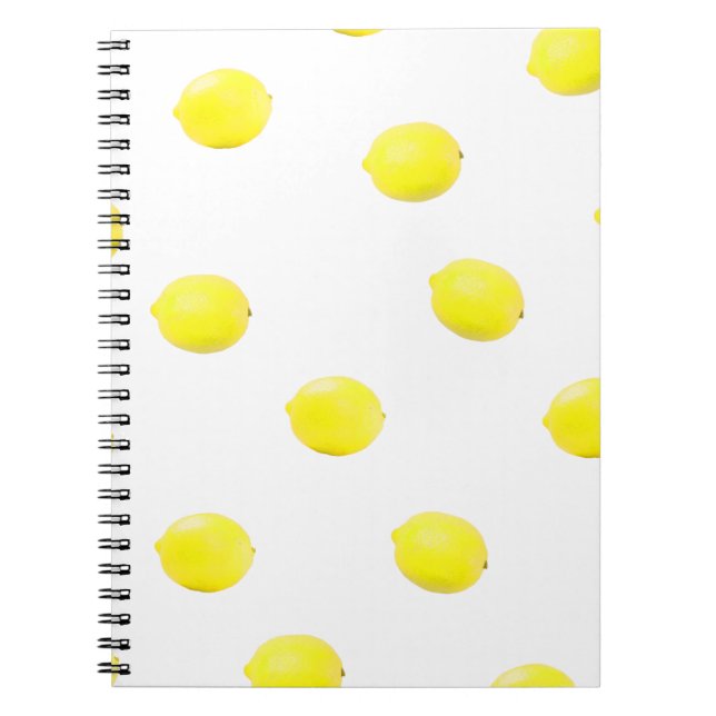 lemon pattern version 2 spiral notebook (Front)